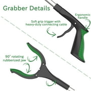 32 Reacher Grabber Tool, ORFELD Trash Claw Grabber Reaching Assist Pick up Portable Aluminum Green