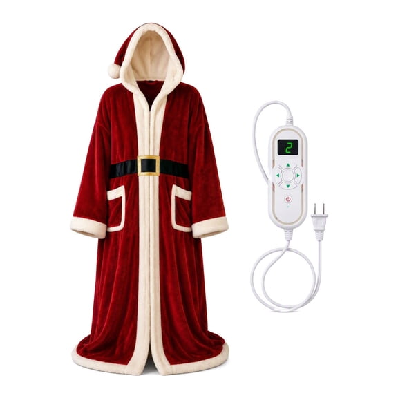 Wearable Heated Blanket, Electric Heated Shawl with Sleeves and Pocket Control