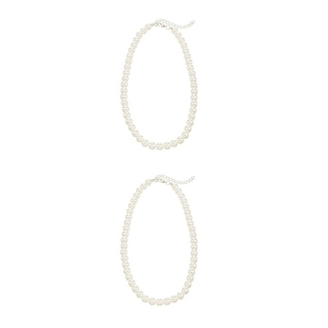 ZLight Collier de Perles Simulation Accessoire de Mode Habillage Décoration Bijoux Accessoires Décoration Suspendue Colliers de Mode Type 2 2Ensemble
