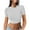 White, variant on Lovskoo 2024 Crop Tops for Women Short Sleeve Round Neck Women Clothing Comfortable Breathable Blouses Tops Shirts for Women Coffee M