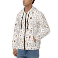 thumbnail image 3 of Honeii Coffee Print Hoodies for Men, Pullover & Full Zip, Breathable Zip up Hoodie, Sweatshirt-Small, 3 of 5