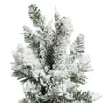 thumbnail image 2 of Vickerman 7.5' Flocked Utica Fir Slim Artificial Christmas Tree, Clear Lights, 2 of 7