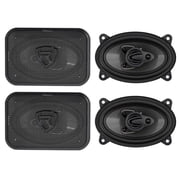 Rockville RV46.3A 4x6 in 3-Way Car Speakers totalling 1000-Watt Peak/140-Watt RMS CEA Rated, Polypropylene Woofer, Butyl Rubber Surround, 4-Piece