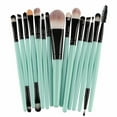 thumbnail image 1 of (2 Pack) 15Pcs Makeup Brush Set Cosmetic Brushes Tools Kit for Highlighter Eye Shadow Eyelash Eyebrow Complete Beauty, 1 of 1