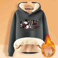 thumbnail image 2 of Wyzesi Sweatshirts Tunique pour Femmes Léger Mode Décontractée Imprimé Confortable Doublé à Capuche Manches Longues, 2 of 5