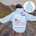 thumbnail image 2 of Cancer Awareness Ladies Long Sleeve Letter Print Hooded Pullover Sweatshirt for Everyday Comfort Support, 2 of 8