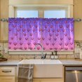 thumbnail image 2 of Yayeee Kitchen Curtains Tier Set of 2 Light Filtering 57"x24" Over Sink Window Panels, Pixel Love, 2 of 7