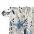 thumbnail image 3 of Window Valance for Kitchen,Vintage Shells Sea Stars Rod Pocket Curtain Valances Short Curtains Drapes Panel,Eucalyptus Leaves on Letter Window Treatment Topper for Living Room Bathroom Bedroom Home, 3 of 9