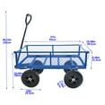 thumbnail image 7 of Wagon Cart Heavy Duty Carts and Wagons with Removable Sides Adjustable Handle Control and 10-in Solid Tires Yard Garden Cart Trucks Make it Easier to Transport Firewood, Blue, 7 of 7
