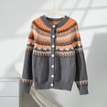 thumbnail image 2 of Bovemsi Womens Sweaters Cozy Women's Fun Autumn/Winter Retro Flower Long Sleeve Button Knitted Cardigan Sweater Business Casual Sweaters, 2 of 9