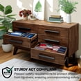 thumbnail image 5 of Acacia Legacy Dresser for Bedroom with 6 Drawers, Solid Wood Double Dresser for Bedroom, Wide Chest of Drawers Storage Organizer Unit for Bedroom, Living Room, Hallway, Walnut, 5 of 8
