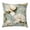 Teal, Cream, White, variant on Throw Pillow Covers, Spring Floral Decorative Throw Pillow Covers 20x20 Inch, Pastoral Summer Botanical Flower Vintage Square Linen Pillow Cases for Couch/Living Room/Sofa