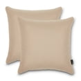 thumbnail image 2 of Classic Accessories Montlake FadeSafe Indoor/Outdoor Accent Pillows, 20 x 20 x 8 Inch, 2 Pack, Antique Beige, 2 of 9