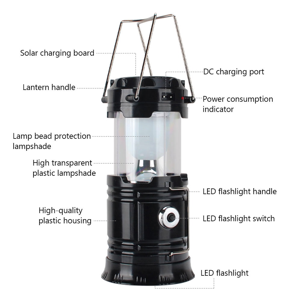 solacol Rechargeable Lanterns for Power Outages Portable Camping Lantern,  Led Rechargeable Camping Lights, Ipx4 Survival Lantern for Hiking Camping