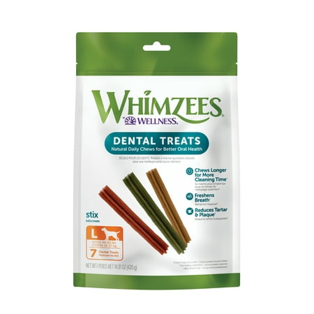 UPC: 0815436015531 | WHIMZEES by Wellness Stix Natural Grain Free Dental Chews for Dogs  Large Breed  7 count