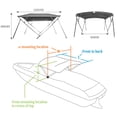 thumbnail image 2 of Bingirl 1PC Marine Bimini Top - Light Gray, 8 Feet Long, 54 Inches High, 79 - 84 Inches Wide, 2 of 7