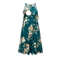 thumbnail image 2 of asdoklhq Maternity Clothes for Women,Little Flower Print Lacing Cotton Round Neck Sleeveless Maternity Breastfeeding Clothe Dress, 2 of 9