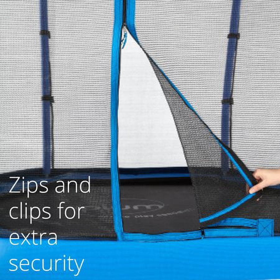 Plum Play Junior 7-Foot Trampoline, with Safety Enclosure, Blue/Green