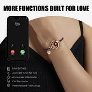 TOTWOO Long Distance Touch Bracelets for Couples, Vibration & Light up for Love Couples Bracelets | Long Distance Relationship Gifts for Girlfriend