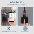 thumbnail image 5 of Gate Padlock Combination Padlock: Fingerprint Phone App Locker Lock - Keyless Padlock Outdoor Waterproof Heavy Duty 1CM Shackle Support iOS Watch, 5 of 8