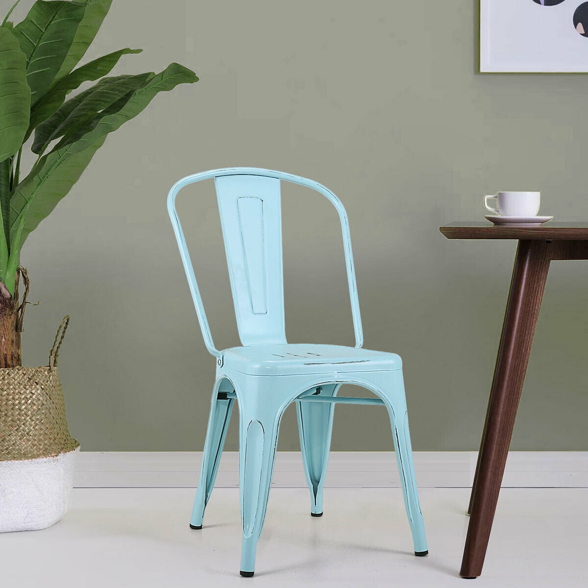 Topcobe Dining Chairs Set of 4, Metal Dining Room Chairs, Modern