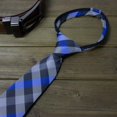 thumbnail image 4 of Spring Notion Boys' Pre-tied Woven Zipper Tie X-Small Checkered Blue, 4 of 4