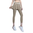 thumbnail image 4 of Pantalones de yoga nude para mujer, elásticos, de secado rápido, falsos, de dos piezas, deportivos, para yoga y fitness, 4 of 4