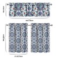 thumbnail image 6 of Kitchen Curtains 36 Inch Short - 3 Panel Set, Rod Pocket Window Curtain, Boho Floral Tribal Style, 100% Polyester for Farmhouse, Kitchen, Cafe, Bedroom, Easy Wash, 6 of 6