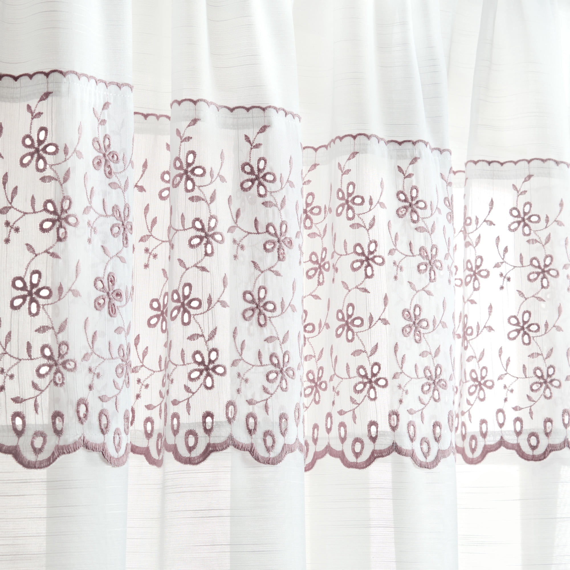 Martha Stewart Fairford Curtain Panel Pair, Multicolor, Pole Top, Sheer, Indoor, Adult, 2 Piece Set, 50 x 63
