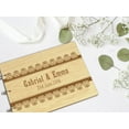 thumbnail image 6 of Darling Souvenir Personalized Engraved Laser Cut Wedding Guest Book Wooden Cover Sign-in Book Registry Guestbook Scrapbook-VQ, 6 of 7