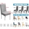 thumbnail image 3 of Chair Cover For Dining Room Stretch Jacquard Dining Chair Cover Slipcover Elastic Spandex Kitchen Chair Cover, 3 of 7