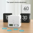thumbnail image 2 of Rotating Pomodoro Timer 1-60 Minutes Preset LED Display Adjustable Volume Cube Timer for Work Study Kitchen Portable Sensor-Controlled Adjustable Volume Timer, 2 of 7
