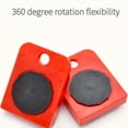 thumbnail image 7 of 5pcs Heavy Duty Furniture Mover Sliders with Polished Metal Construction & Red Wheels - Labor-Saving Tool for Appliances, Cabinets, Appliance Relocation, Lever Mechanism Design, Durable Moving Aid, 7 of 7