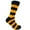 Black with Gold Yellow, variant on Navy with Orange Color Mid-calf Stripes(Zebra Stripes) Dress Casual Socks for Men