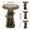 thumbnail image 3 of 23.6”Tall Resin Outdoor Bird Baths for Garden - Outdoor Standing Birdbath with Bear Statue, Pedestal Birdbaths for Outdoors, Garden, Patio, Lawn, Backyard, 3 of 6