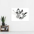 thumbnail image 2 of Three Black White Butterflies Group Collage Photo Extra Large XL Wall Art Poster Print, 2 of 3