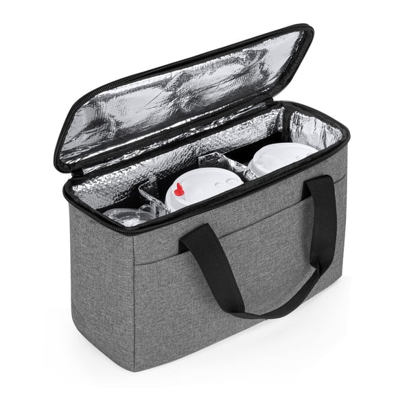 Portavasos Trunab, reutilizable, para entrega de 3 tazas, aislante, gris