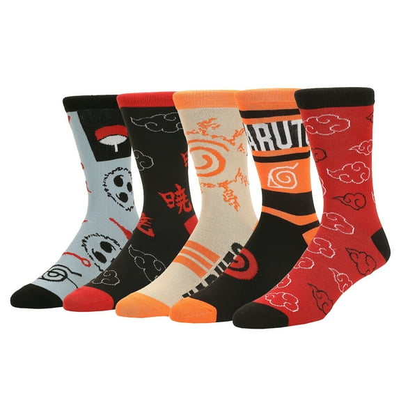 Naruto Icon Mens Casual Crew 5 Pack