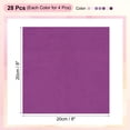 thumbnail image 2 of Paquetes de tela de algodón Uxcell, 28 piezas de cuadrados de tela precortados de color sólido de 8 x 8 pulgadas para costura, patchwork, quilting y manualidades DIY, morado blanco, 2 of 6