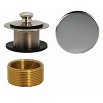 Westbrass Universal Thread Twist & Close Bathtub Drain Trim with Adaptor and No-Hole Overflow Cover, Stainless Steel