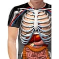 thumbnail image 5 of 3D Human Anatomy Printed Short Sleeve T-Shirt - Harajuku Hip Hop Rock Style Summer Men's and Women's Same Fashion T-Shirt Polyester Fiber Material, Comfortable and Breathable, Suitable for Both Men a, 5 of 6
