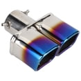 thumbnail image 2 of Universal Stainless Steel Car Modified Double Exhaust Pipe Rear Muffler Tip Tail Throat, 2 of 10