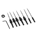 thumbnail image 3 of Wood Countersink Drill Bit Set Inch Tapered Adjustable 1/4 Hex Shank with Collar Wrench 11/64, 3 of 14