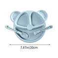 thumbnail image 4 of Non-Slip Divided Plate with Suction Cup - Food-Grade Plastic Feeding Bowl for Travel, Home, High Chair - Heat-Resistant Easy-Clean & Portable (Blue), 4 of 6