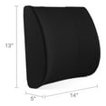 thumbnail image 5 of DMI Memory Foam Lumbar Pillow, Support Pillow, 13" x 3" x 14", Black, 5 of 10