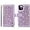 Purple, variant on Wallet Case for iPhone 13 Pro Max 6.7 inch, Magnetic Handbag Zipper Pocket PU Leather Flip with 9 Card Slots and Wrist Strap Folio TPU Inner Stand Case - Purple