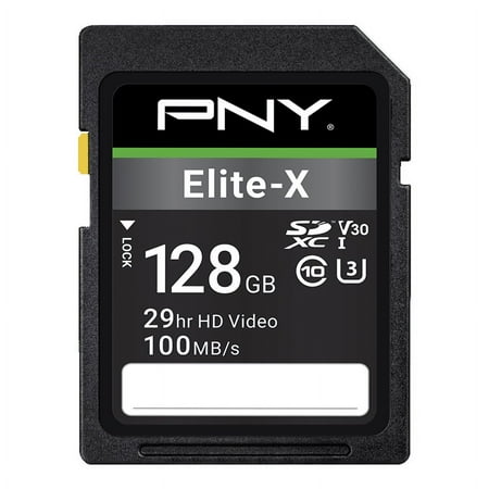 UPC: 0751492625591 | PNY 128GB Elite-X Class 10 U3 V30 SDXC Flash Memory Card – 100MB/s  Class 10  U3  V30  4K UHD  Full HD  UHS-I  Full Size SD