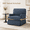 Dark Blue, variant on Carolayne 360°Swivel Armchair, Upholstered Chenille Accent Chair with Skirted Base for Living Room, Cozy Small Spaces Sofa Chair Bedroom Seat, Linen Beige Color
