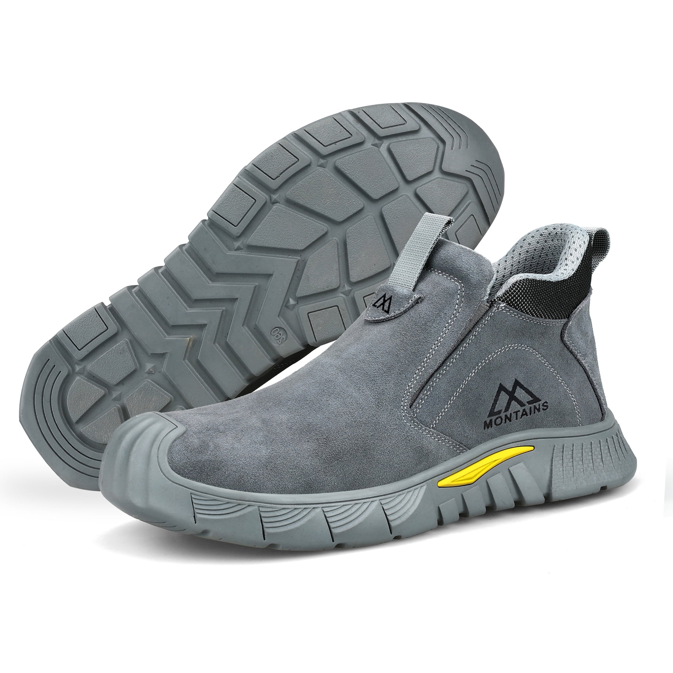 MANLEGU Steel Toe Non Slip Shoes Comfortable Work Shoes