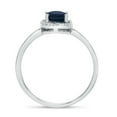 thumbnail image 5 of 10k White Gold Oval Sapphire And Diamond Ring, 5 of 8
